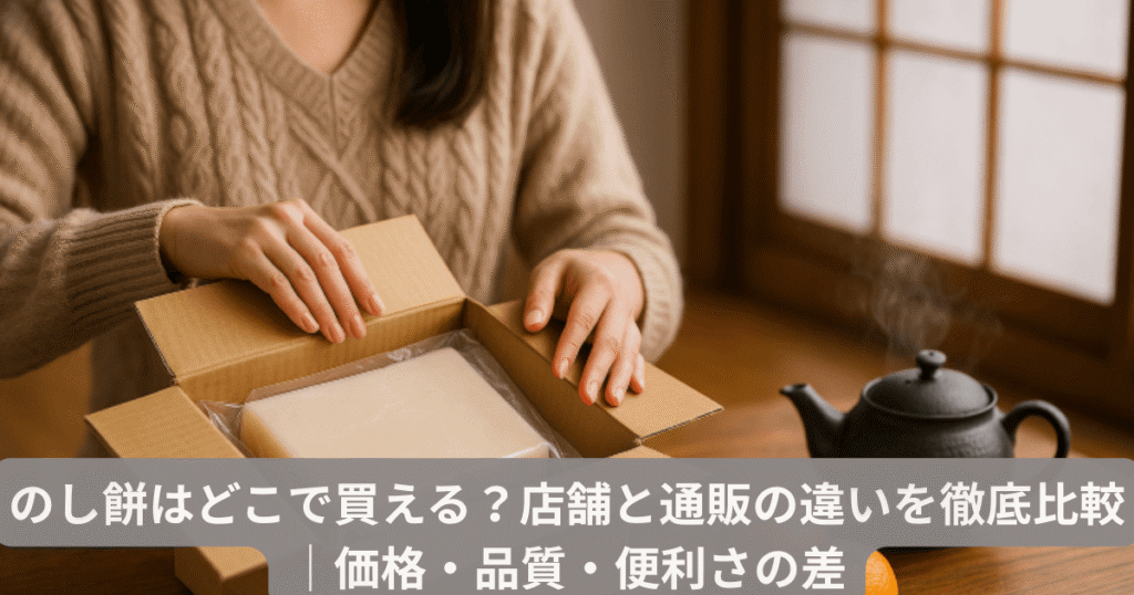 のし餅はどこで買える？店舗と通販の違いを徹底比較｜価格・品質・便利さの差