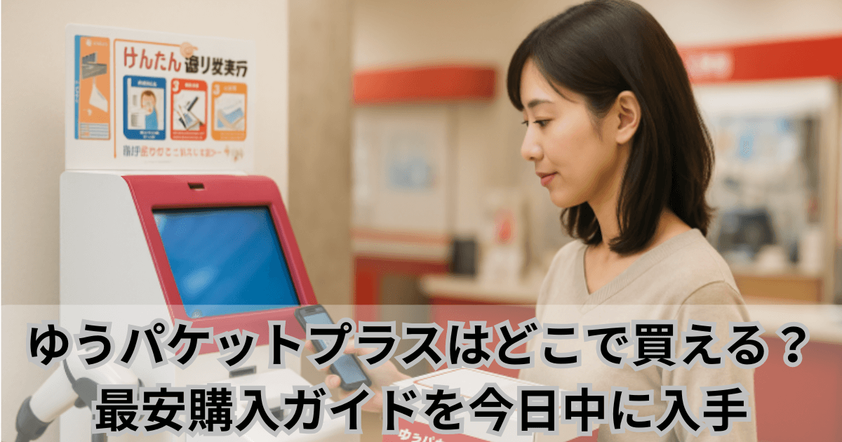 ゆうパケットプラスはどこで買える？ 最安購入ガイドを今日中に入手