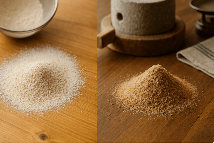 カルディや富澤商店の全粒粉ラインナップ