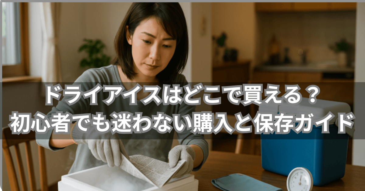 ドライアイスはどこで買える？初心者でも迷わない購入と保存ガイド