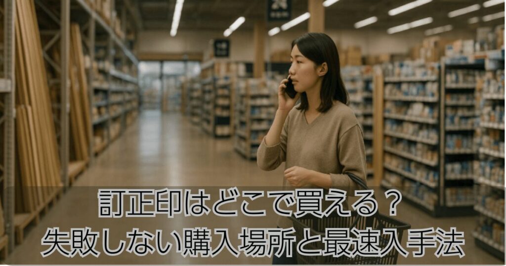 訂正印はどこで買える？ 失敗しない購入場所と最速入手法
