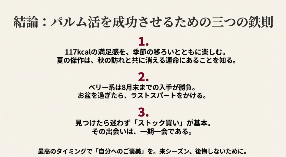 まとめ：パルムの期間限定ベリーを逃さないための心得