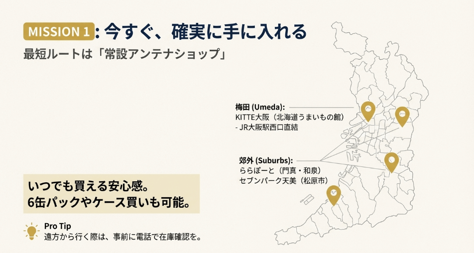 大阪（梅田・天王寺）で「サッポロクラシック」を確実に入手する方法