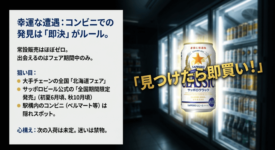 コンビニでの目撃情報は「奇跡」に近い？