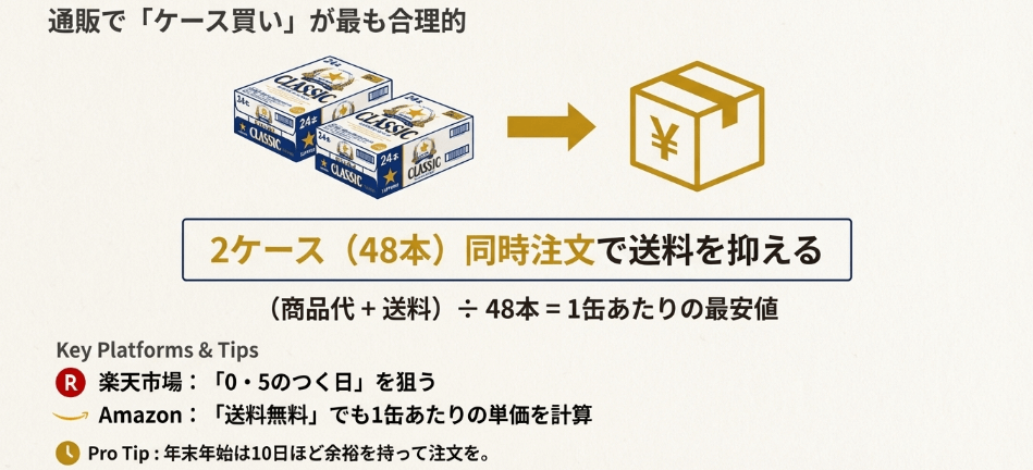 賢くケース買い！通販でサッポロクラシックを「最安」で手に入れるコツ
