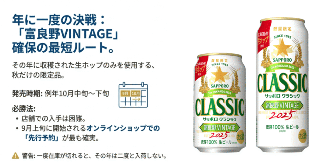 2026年「富良野VINTAGE」を逃さないために。限定品の予約と催事スケジュール