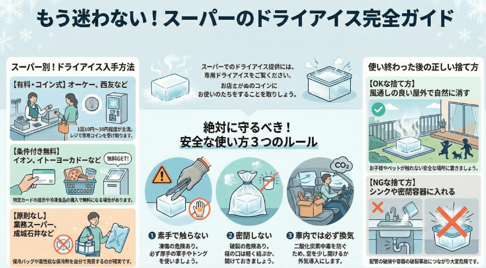 ドライアイスをスーパーで確実に入手する方法