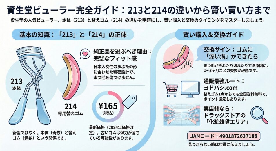 資生堂ビューラーの213と214の違いを徹底解説