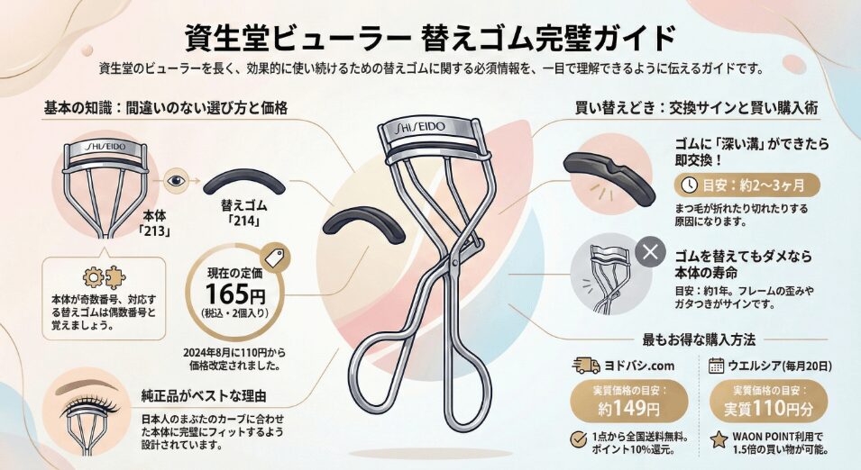 資生堂のビューラーのゴムはどこに売ってるか？販売店を調査