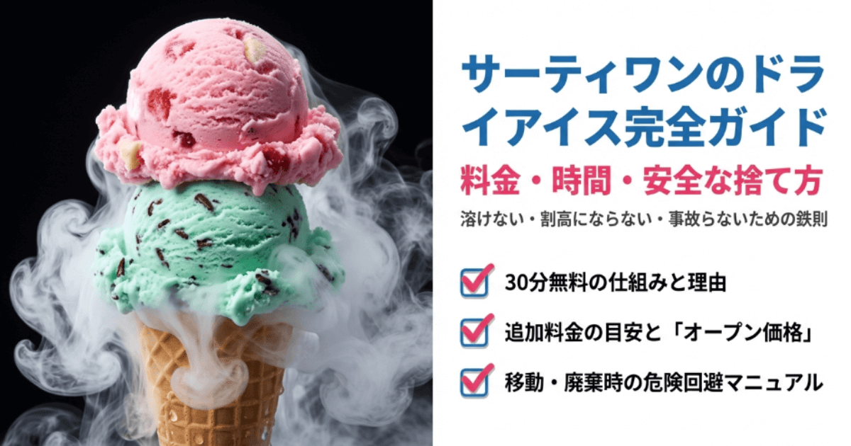 サーティワンのドライアイス値段と30分無料のルール