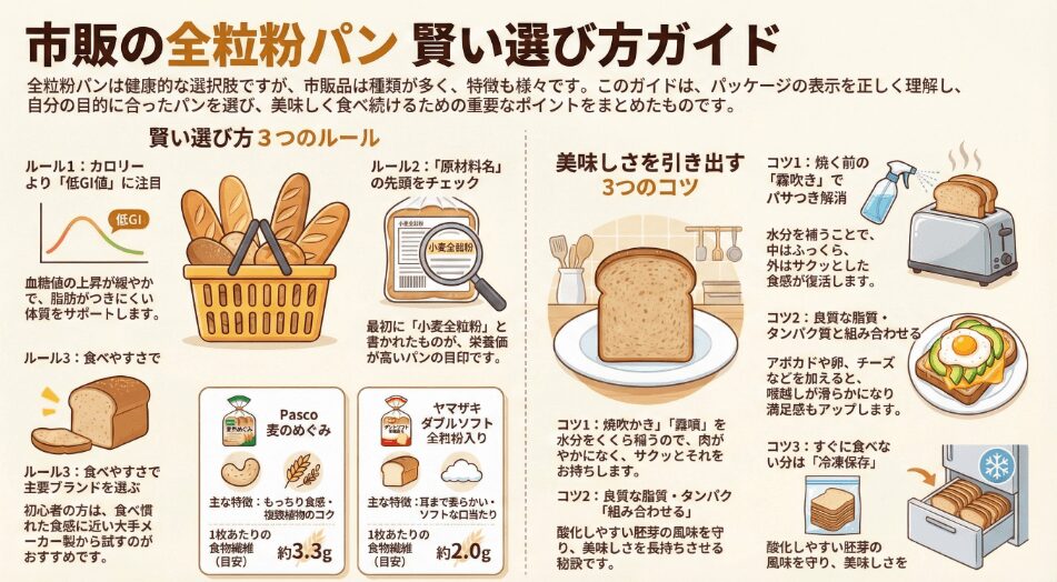 全粒粉パンの市販品やスーパーでのおすすめ商品
