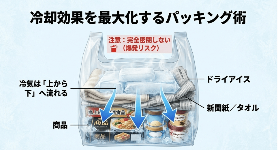 持ち帰り時の安全なパッキング