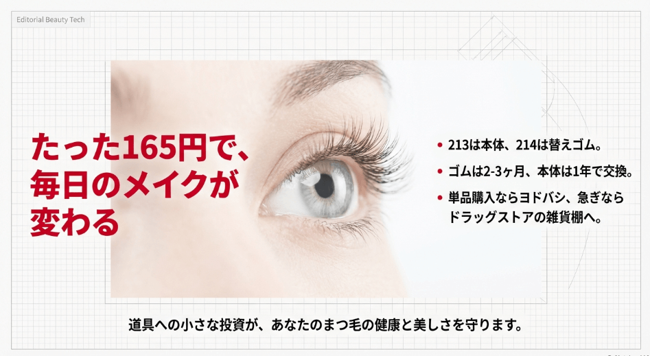 資生堂ビューラー213と214の違いのまとめ