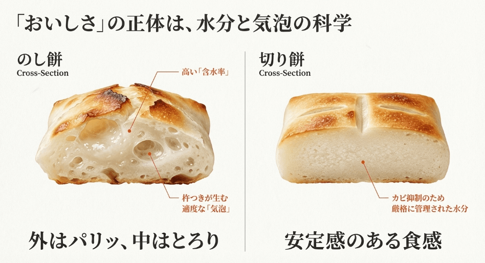 のし餅は切り餅より味が良い？食感やコシを比較検証