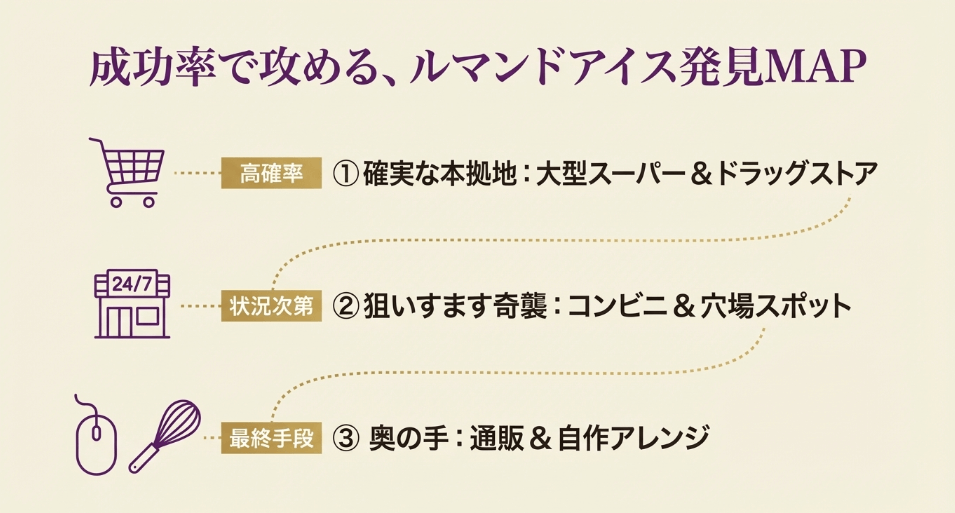 【結論】ルマンドアイスは販売中止？2026年現在の真相と「確実な探し方」