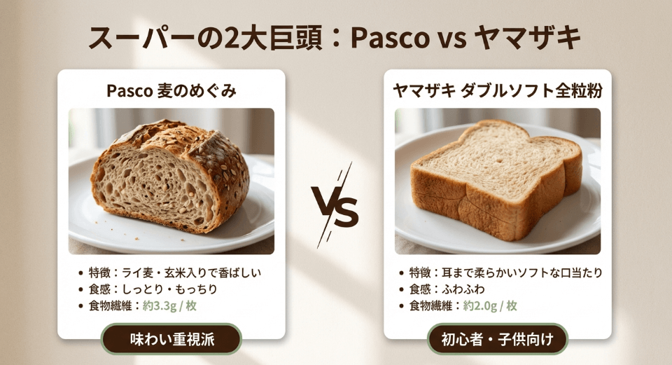 毎日の食卓に彩りを。Pasco・ヤマザキ「全粒粉パン」徹底比較