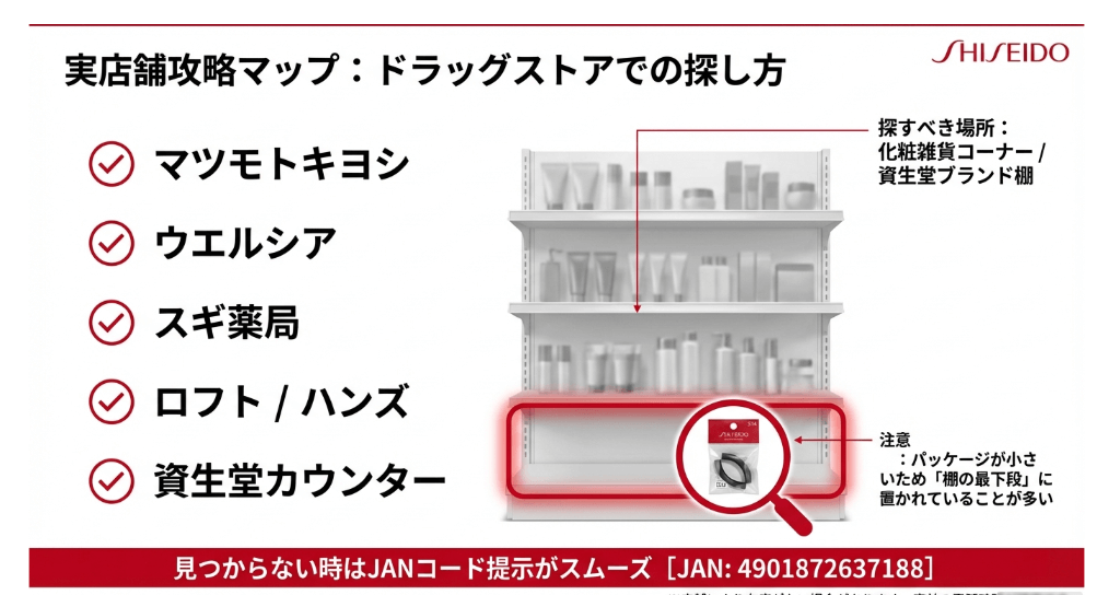 街の薬局で「資生堂 214」を確実に見つけるための攻略法
