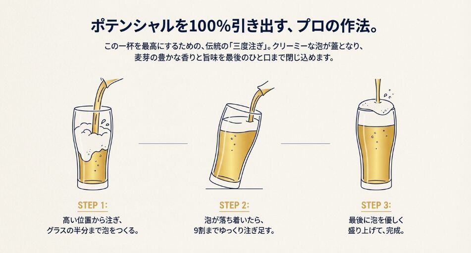 自宅で再現!サッポロクラシックのポテンシャルを引き出す「プロの注ぎ方」