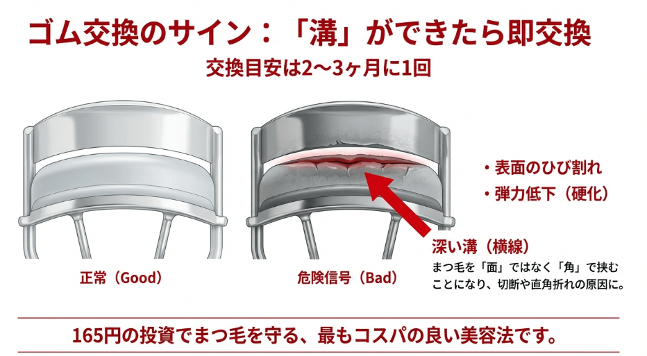資生堂のビューラーのゴムはどこに売ってるか交換のサイン