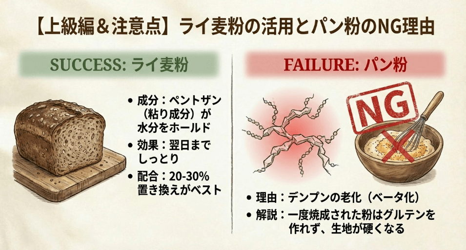 ライ麦粉で全粒粉を代用|本格的な風味としっとり感を楽しむコツ