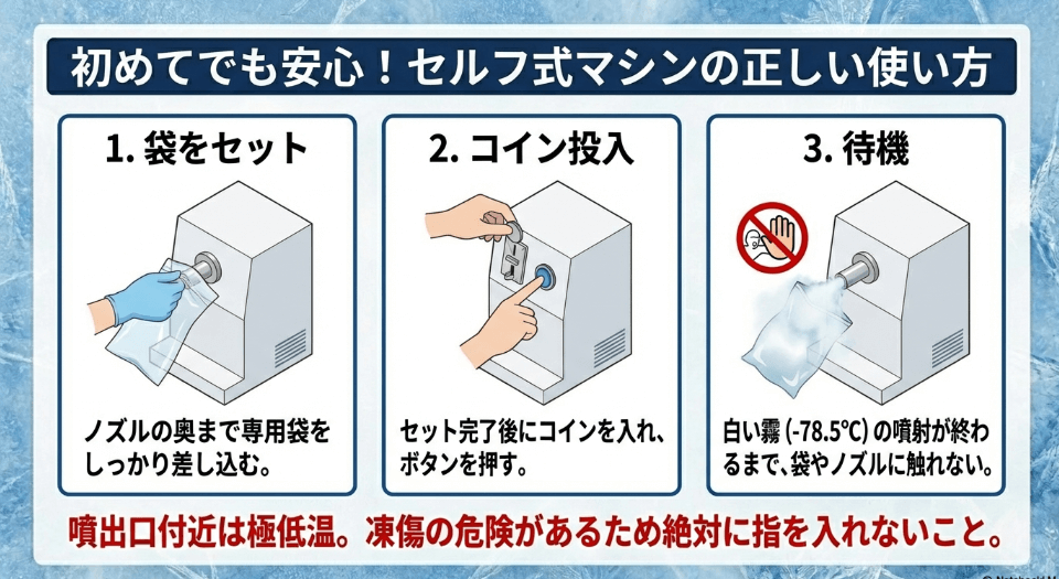 初めてでも安心!スーパーのドライアイス機を安全・スマートに使う手順