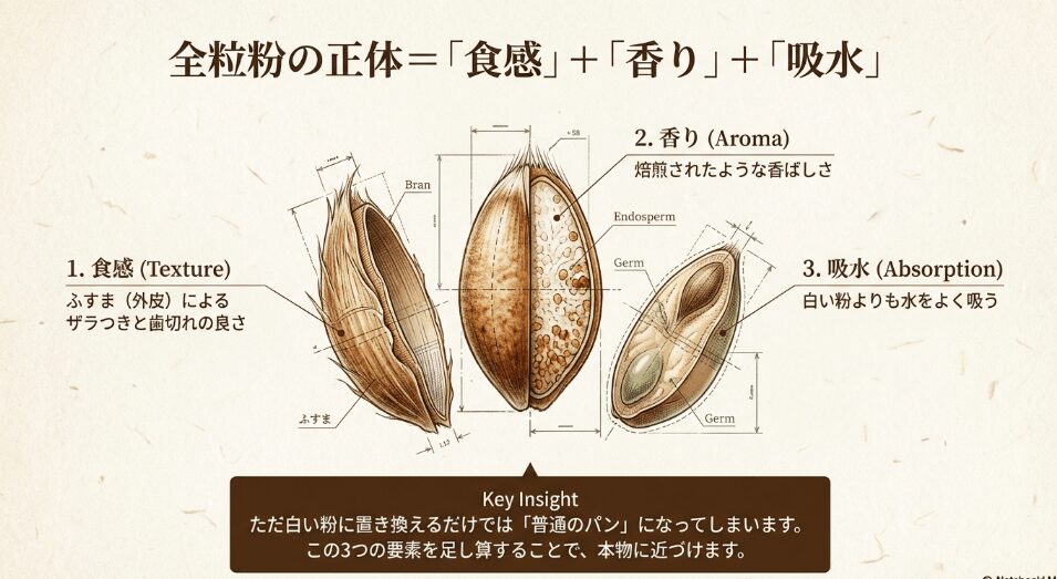 全粒粉とグラハム粉、代用で失敗しないための「ひと手間」の科学