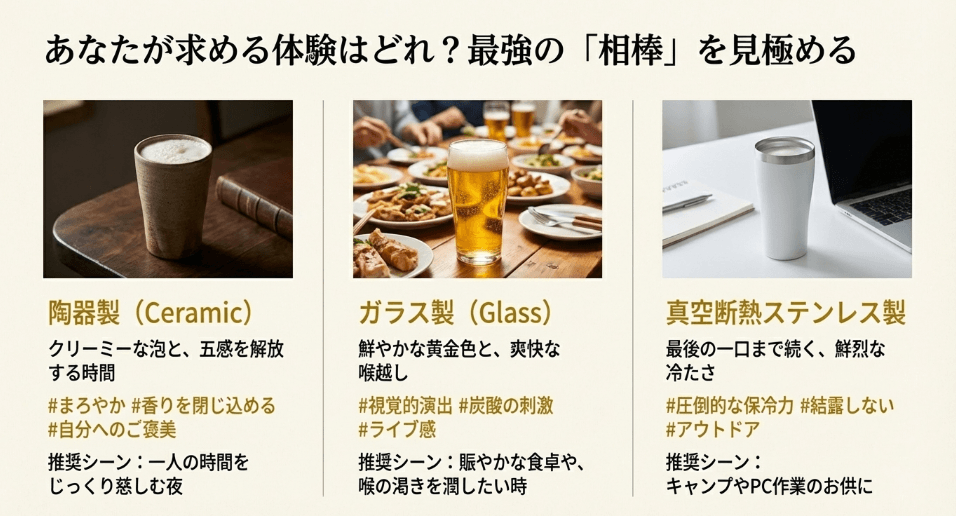 サッポロクラシックのタンブラーで至高の泡を