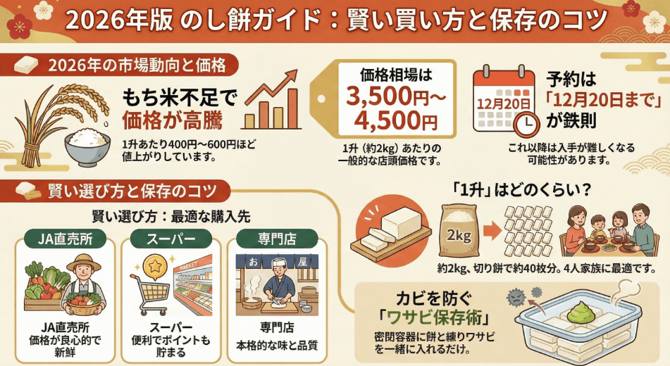 2026年のお正月、のし餅が高いのはなぜ？米不足の影響と賢い対策