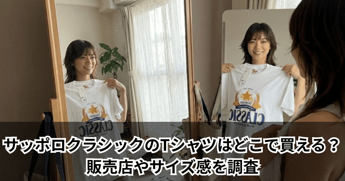 サッポロクラシックのTシャツはどこで買える？販売店やサイズ感を調査