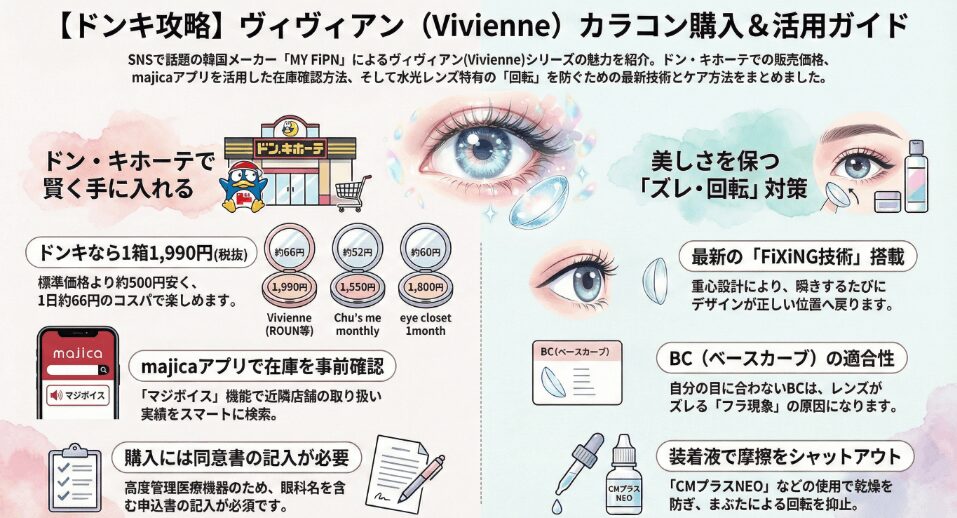 ヴィヴィアンのカラコンはいくら？店頭での販売価格