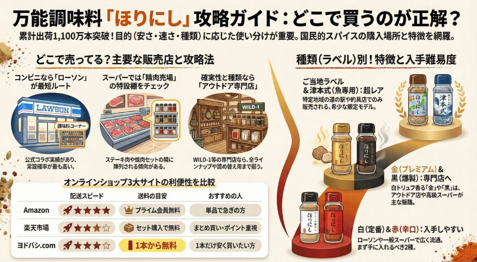 ほりにしのスパイスがどこで売ってる