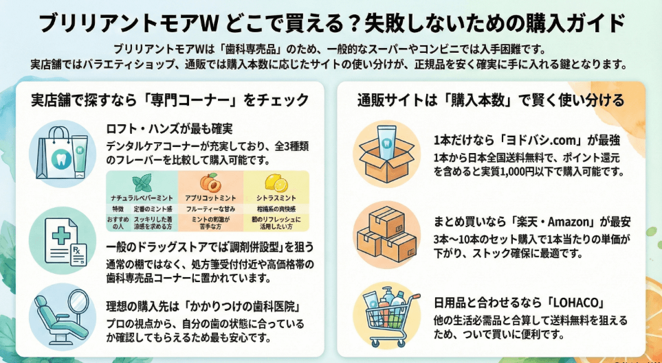 ブリリアントモアがどこで買えるか販売店を徹底調査