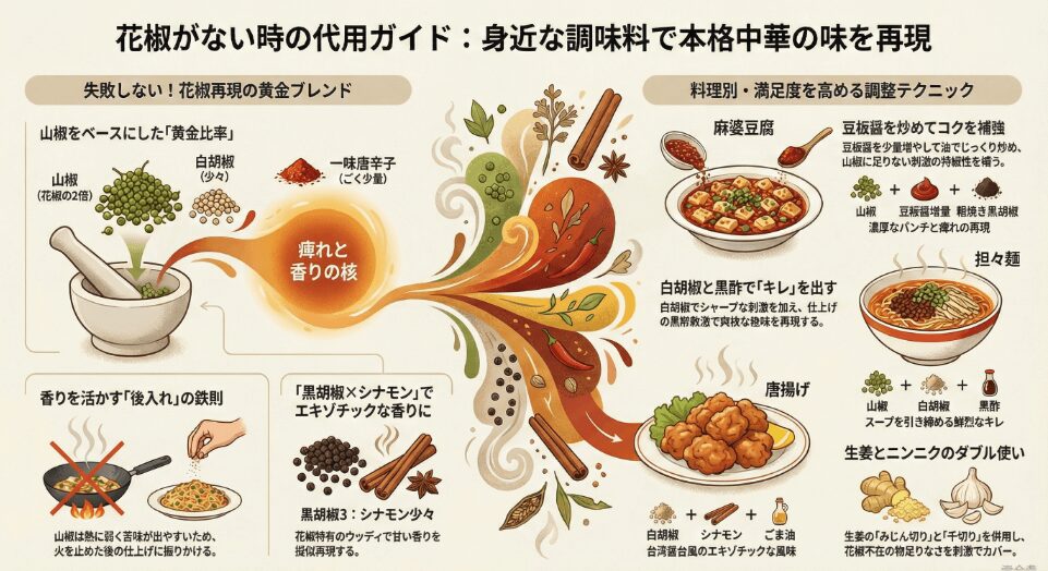 花椒の代用に最適な食材と本格的な風味再現のコツ