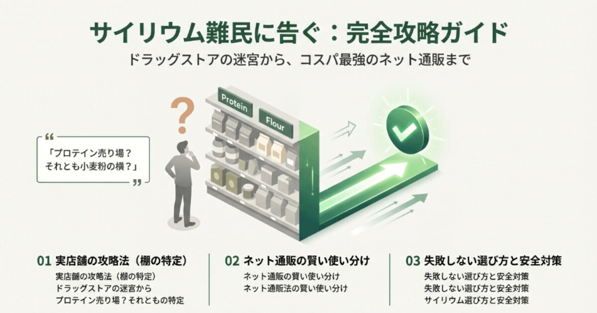 サイリウムはどこで買える？販売店や売り場、通販サイトを比較！