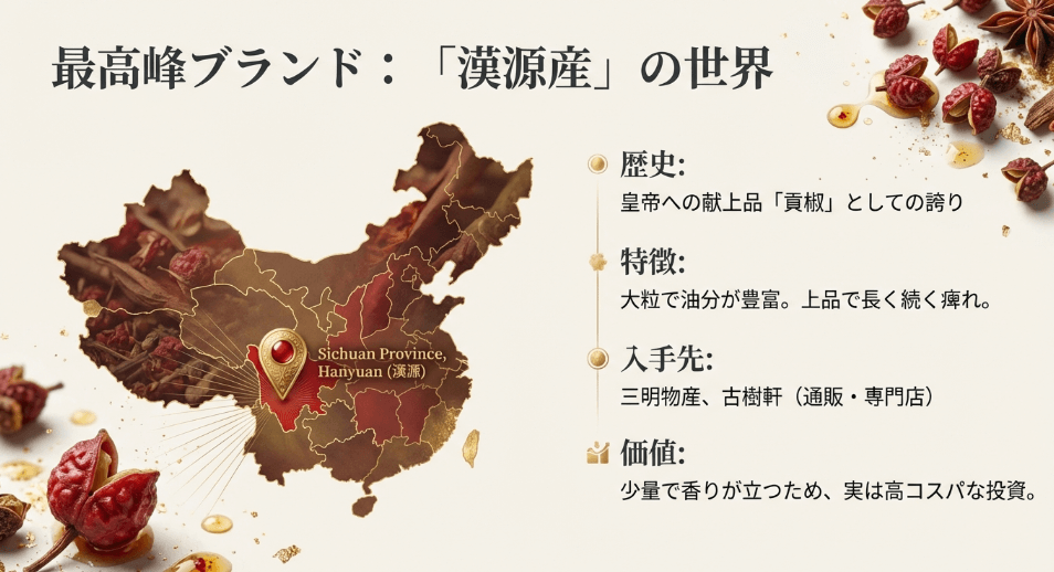 最高級の漢源産花椒がどこで買えるか産地を特定
