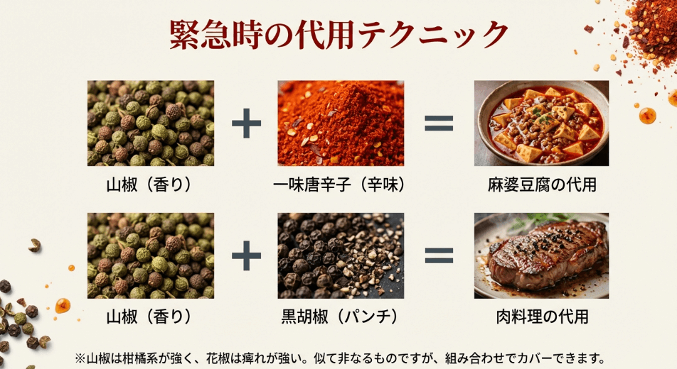 花椒と山椒は代用できる?
