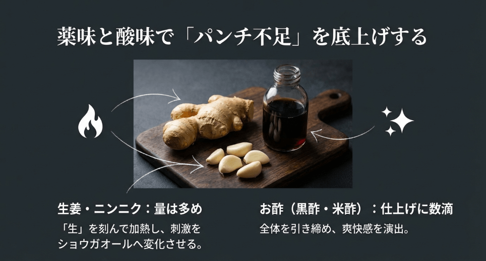 生姜とニンニクで「花椒の不在」をカバーする!刺激を引き出す代用術