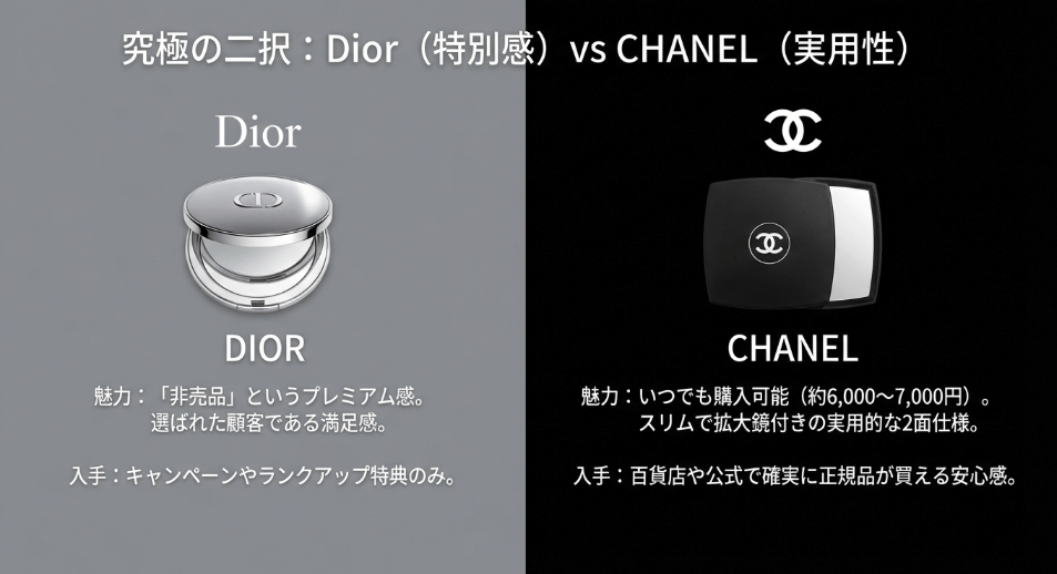 代替品とdiorのコンパクトミラーがどこで売ってるか比較