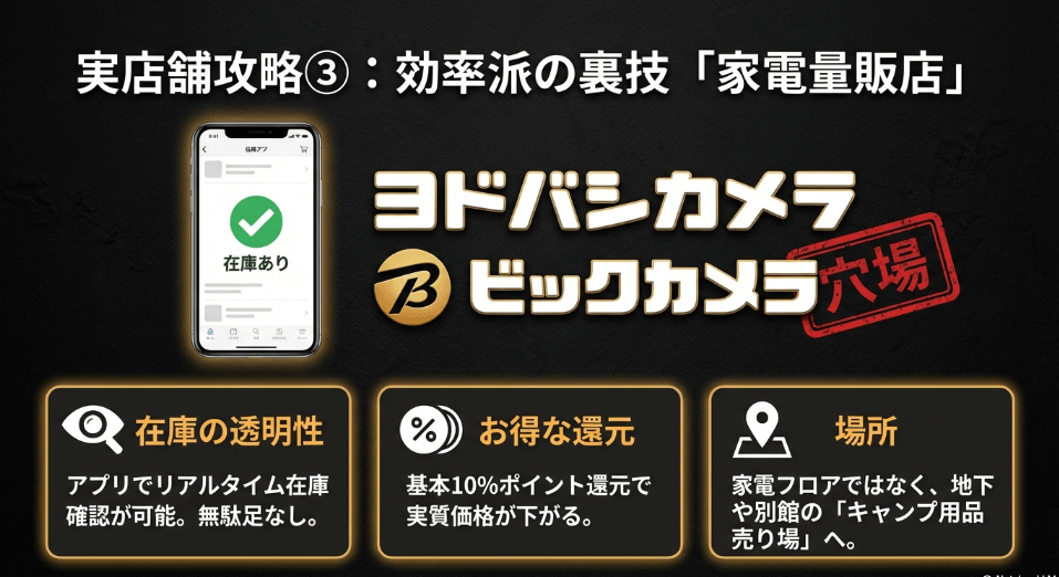 効率派の最適解。家電量販店で「ほりにし」を賢く手に入れる技術
