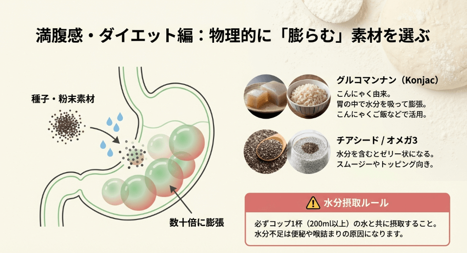 満腹感をキープする!サイリウムの代用素材と安全な摂取法