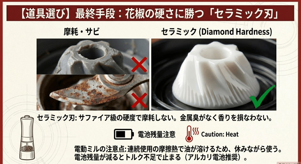 電動ミルの導入で解決!花椒をスマートに挽くための運用術