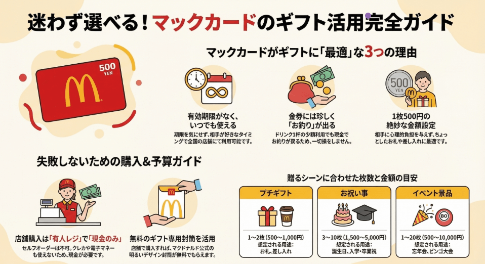 マックカードの状況おける様々な使い方