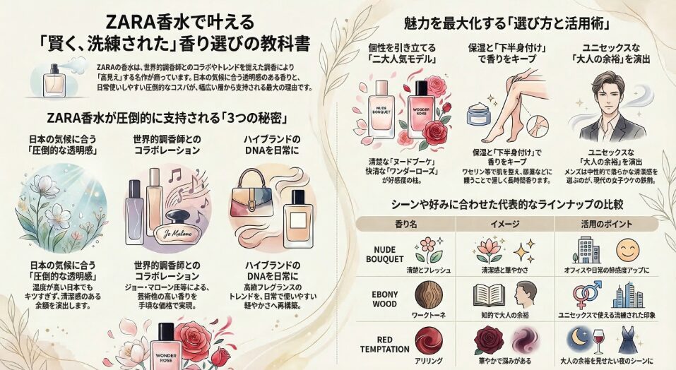 zaraの香水が女子ウケの良い理由と魅力