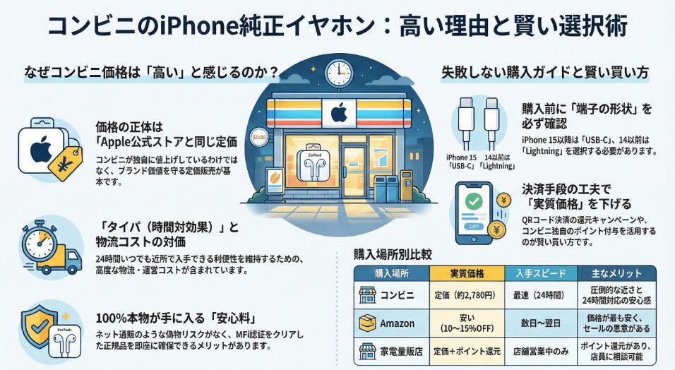 iPhone純正イヤホンのコンビニ価格が高い理由