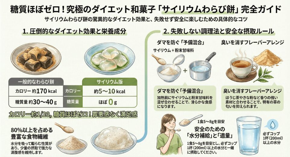 サイリウムのわらび餅のメリット