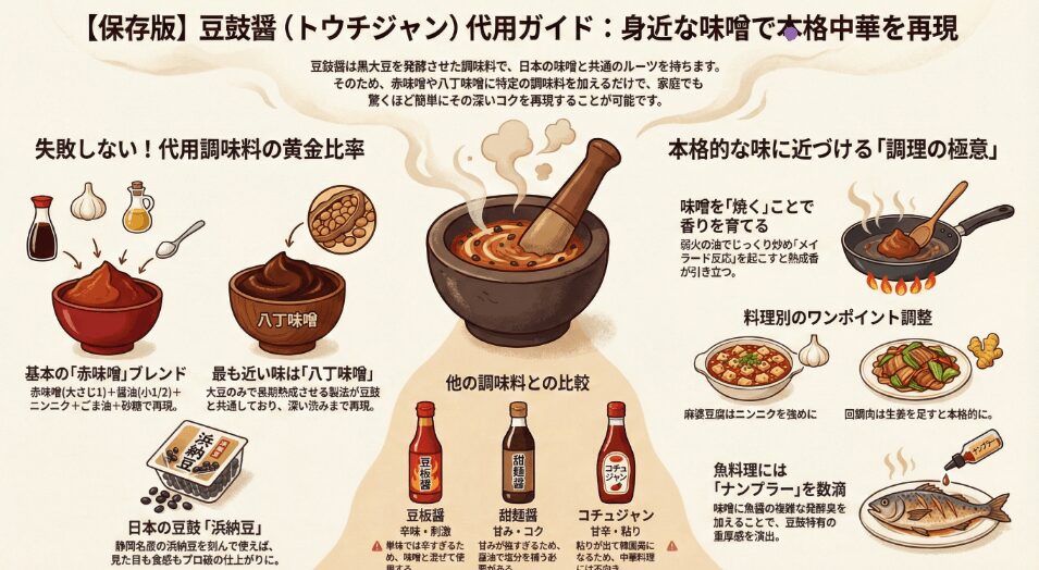 豆鼓醤の代用で本格中華を再現する基本の考え方