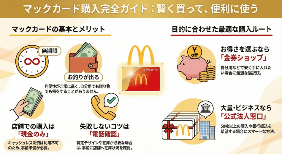 初めてでも迷わないマックカードの買い方の基本