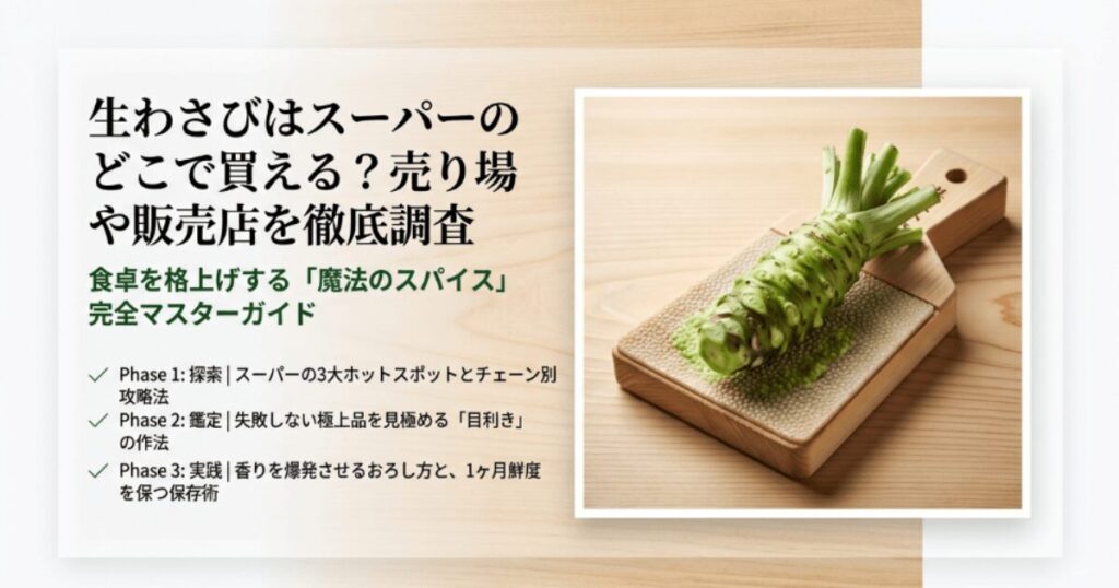 生わさびはスーパーのどこで買える?売り場や販売店を徹底調査