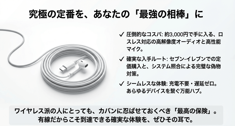 まとめ：iPhone純正イヤホンタイプCが「究極の定番」である理由