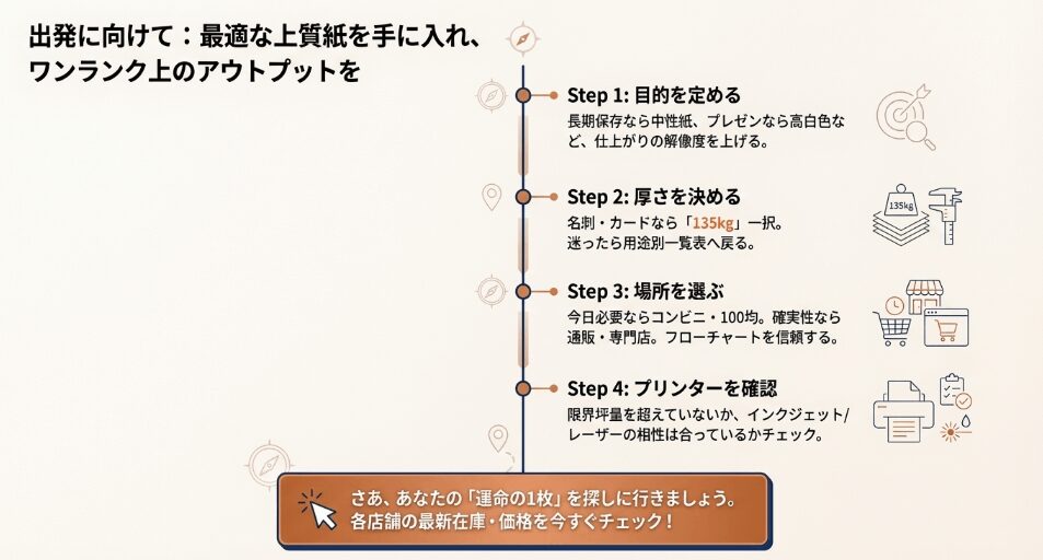 まとめ|最適な上質紙はどこで買えるか最終確認